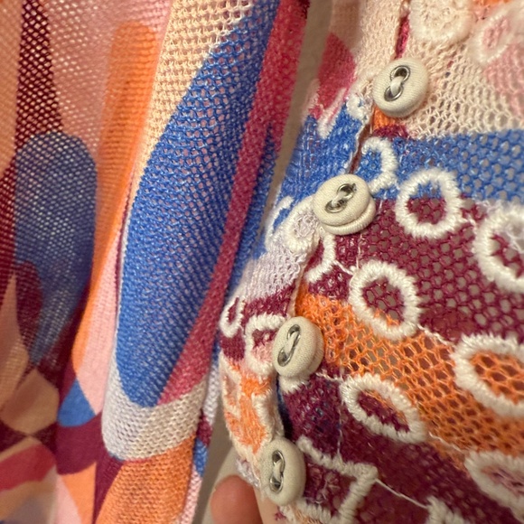 Free People bell sleeve lace up crop “eyes on you” - Picture 9 of 11